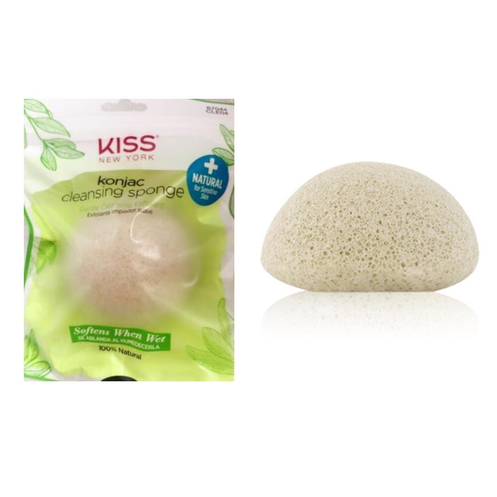 final discount - KISS დასაბანი ღრუბელი KONJAC CLEANSING sponge NATURAL- Kiss